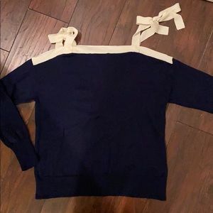 J crew tie shoulder sweater